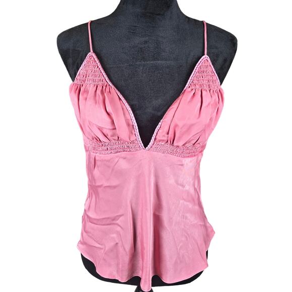 Intimately Free People Lyric Satin Pink Cami Tank Size Medium - Picture 2 of 5
